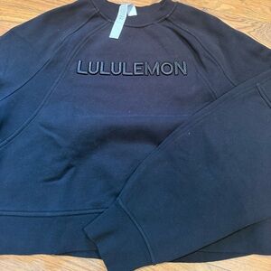 lululemon athletica Navy/balck Crewneck Sweater